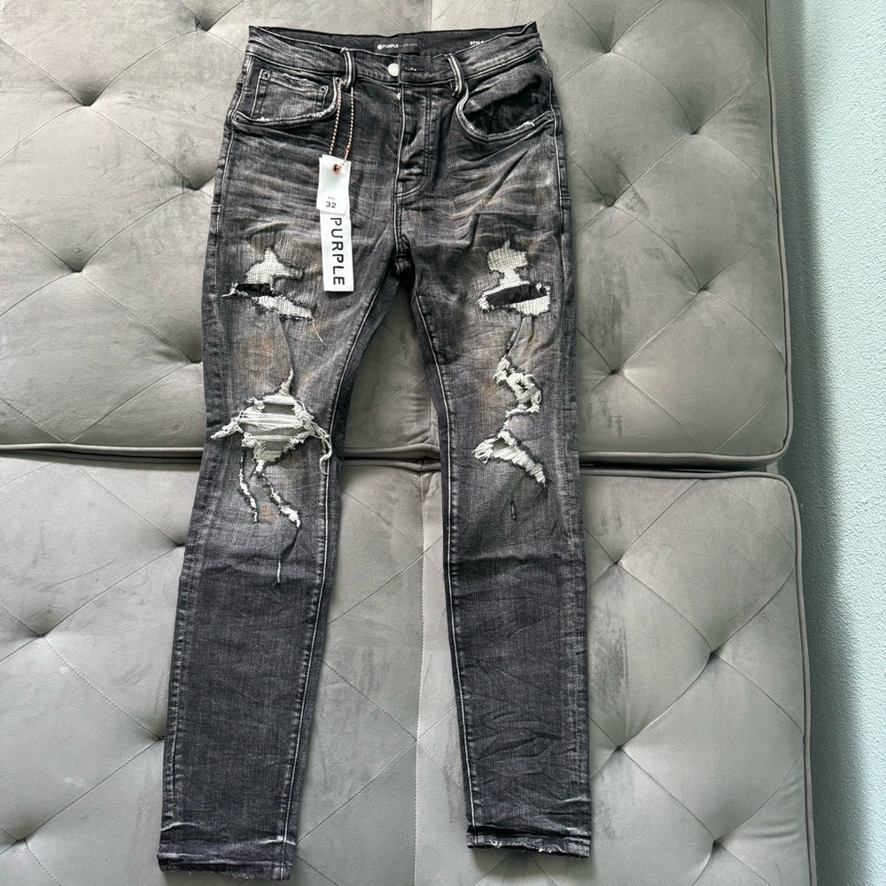 Distressed Black Jeans